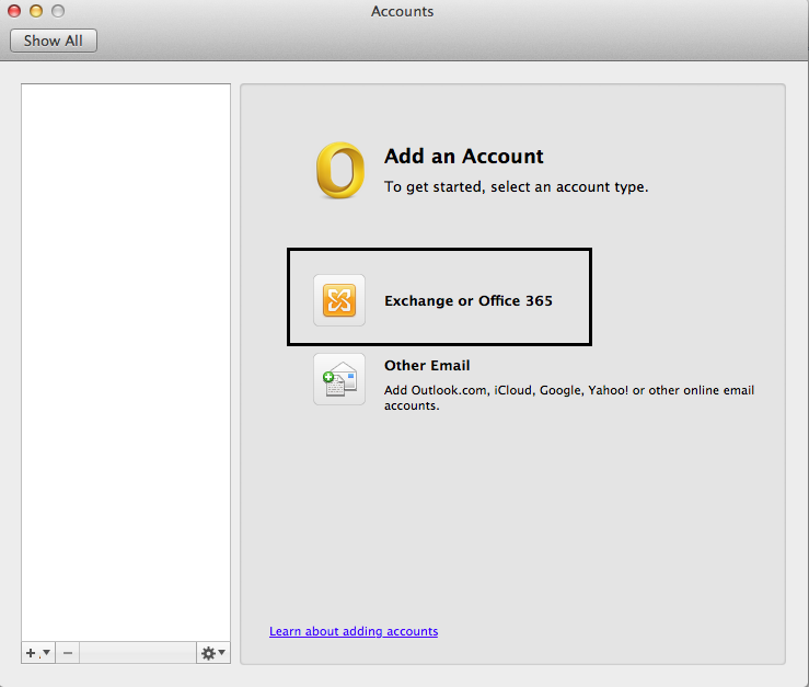 cannot add email account to outlook 2011 for mac